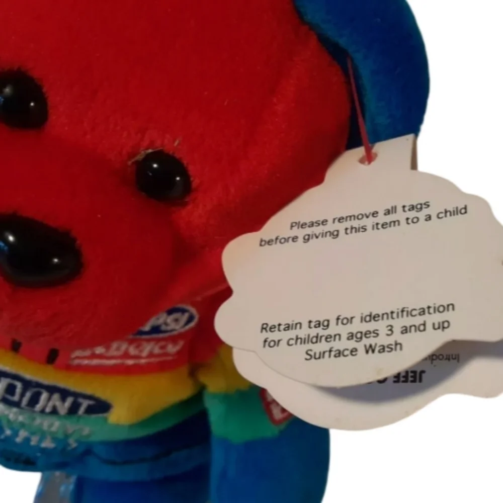 Nascar Jeff Gordon #24 Red and Blue Racing Bean Bear